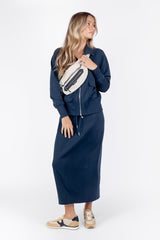 Mina Zip up Jacket Navy