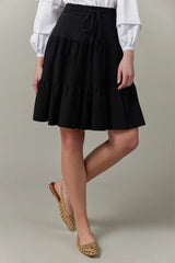 Drawstring Skirt Black 23"