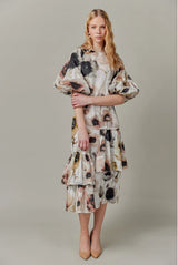 Linen Maxi Dress Watercolor