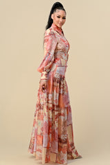 Multicolor Maxi Dress Orange