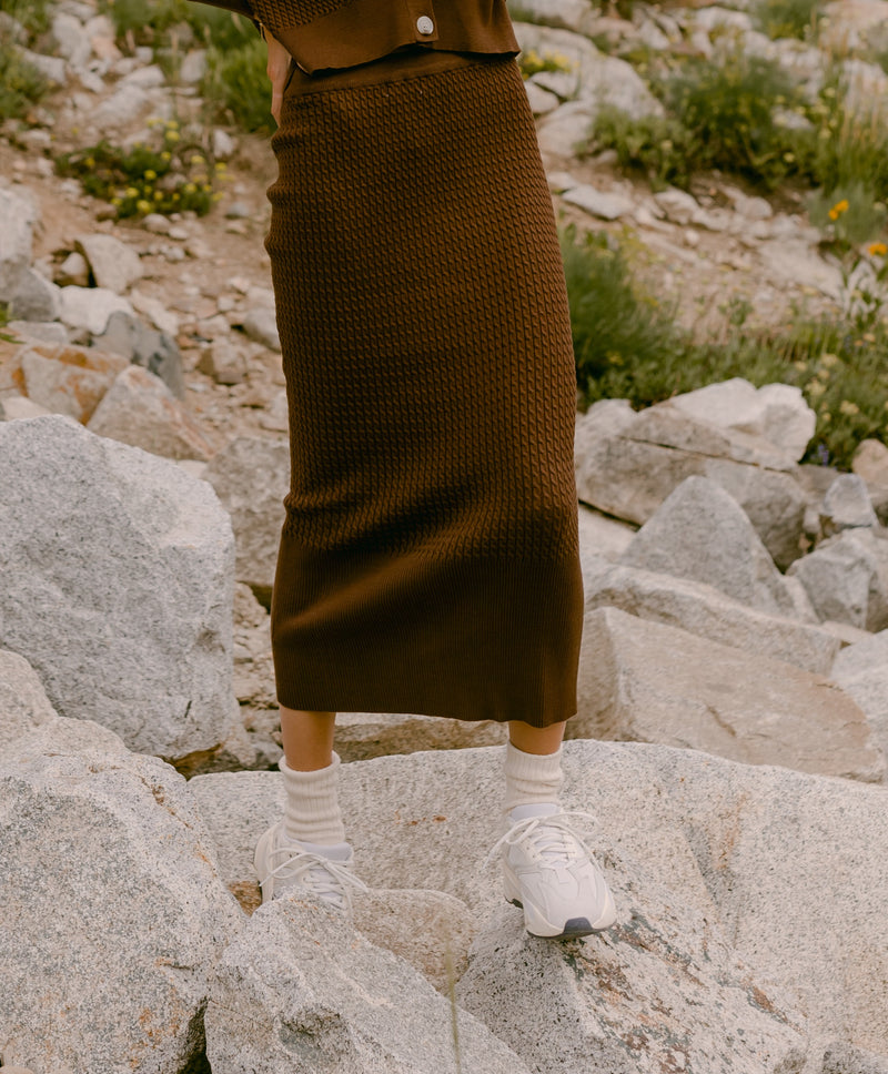 Cable Button Skirt